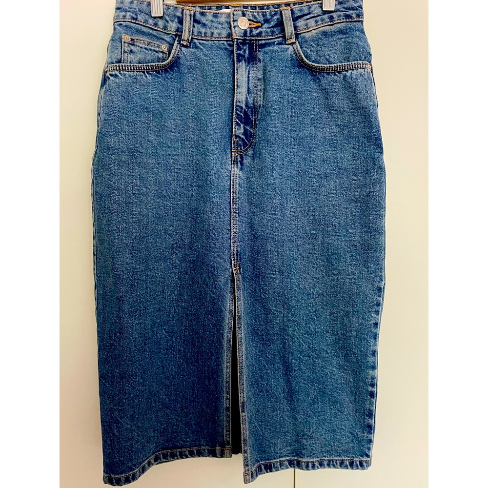 Zara denim midi skirt, like new, S